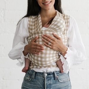 Creamy Gingham Solly Baby Wrap